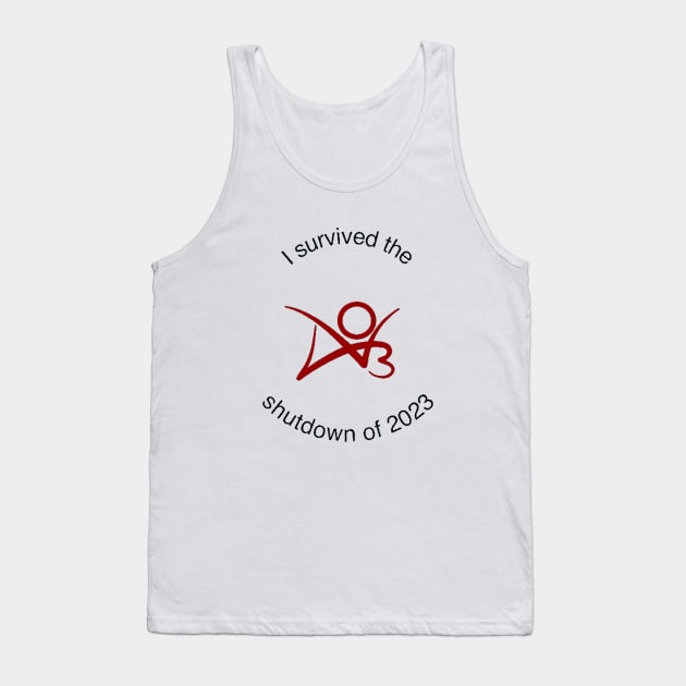 I survived the AO3 shutdown of 2023 Tank Top by ClockworkHeart